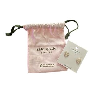 NEW Kate Spade Yours Truly Heart Earrings With Dust Bag